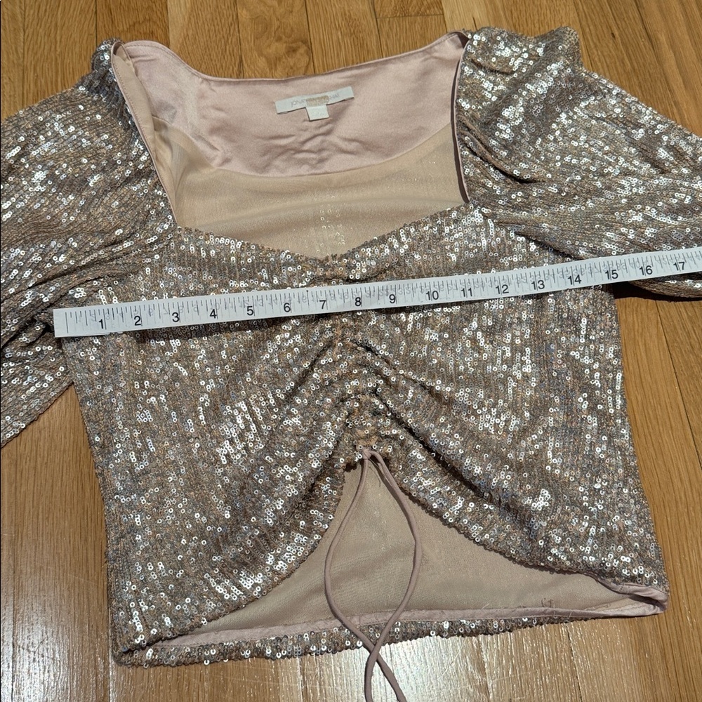 SIMKHAI Sequin Ruched Front Top - Size XS - Picture 12 of 12